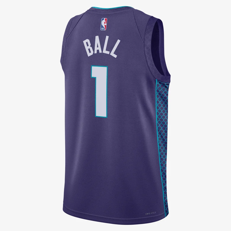 Jordan Purple Men's NBA Charlotte Hornets Statement Edition Dri-FIT Swingman Jersey for Men | Best Price UAE